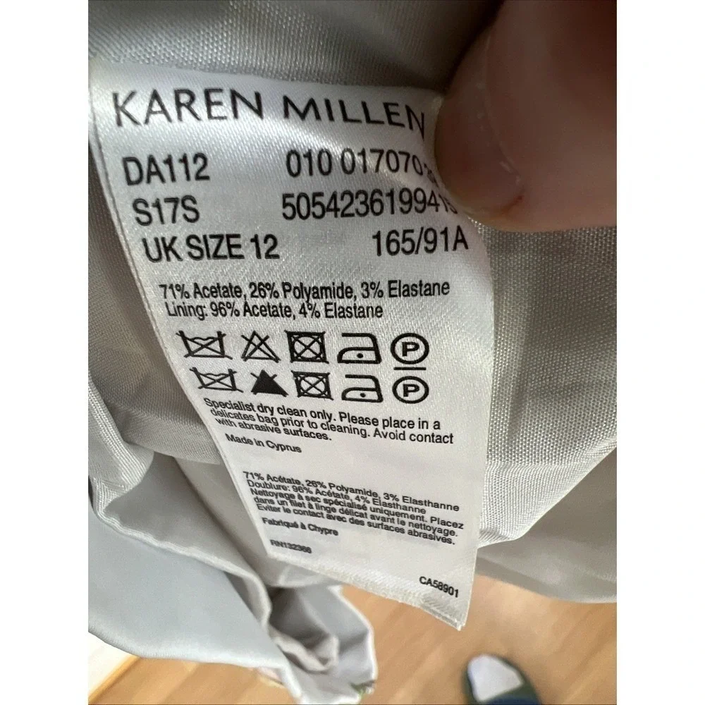 Karen Millen Designer Cocktail Dress‎ 8 Floral Cherry Blossoms Event Party